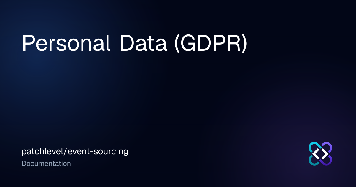 Personal Data (GDPR) · Patchlevel